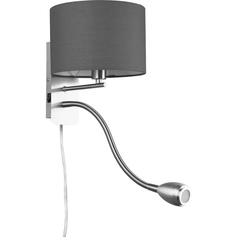 Kinkiet z abażurem Trio Hotel | Lampa do czytania - Szary