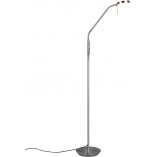 Lampa podłogowa LED Trio Monza - Srebrna, ze ściemniaczem