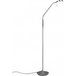 Lampa podłogowa LED Trio Monza - Srebrna, ze ściemniaczem