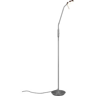 Lampa podłogowa LED Trio Monza - Srebrna, ze ściemniaczem