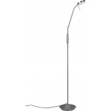 Lampa podłogowa LED Trio Monza - Srebrna, ze ściemniaczem