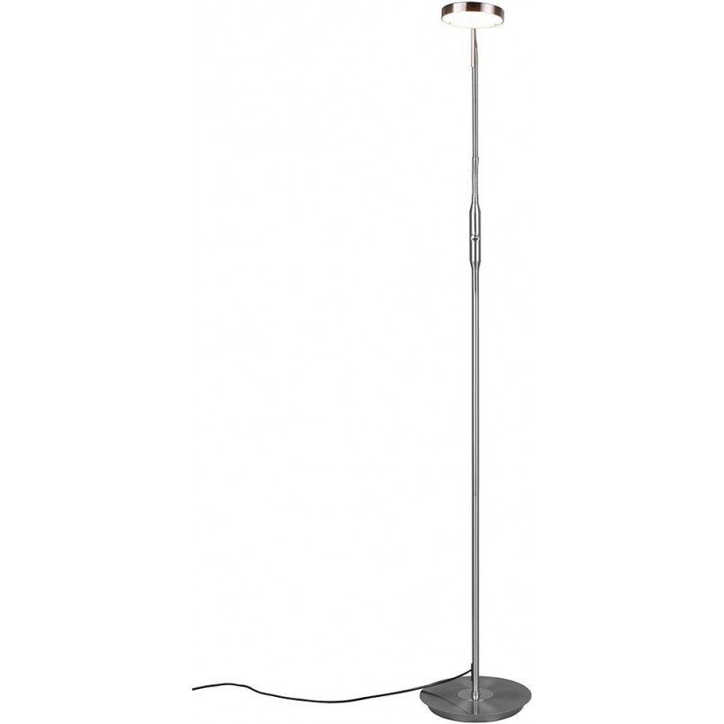 Lampa podłogowa LED Trio Monza - Srebrna, ze ściemniaczem
