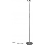 Lampa podłogowa LED Trio Monza - Srebrna, ze ściemniaczem