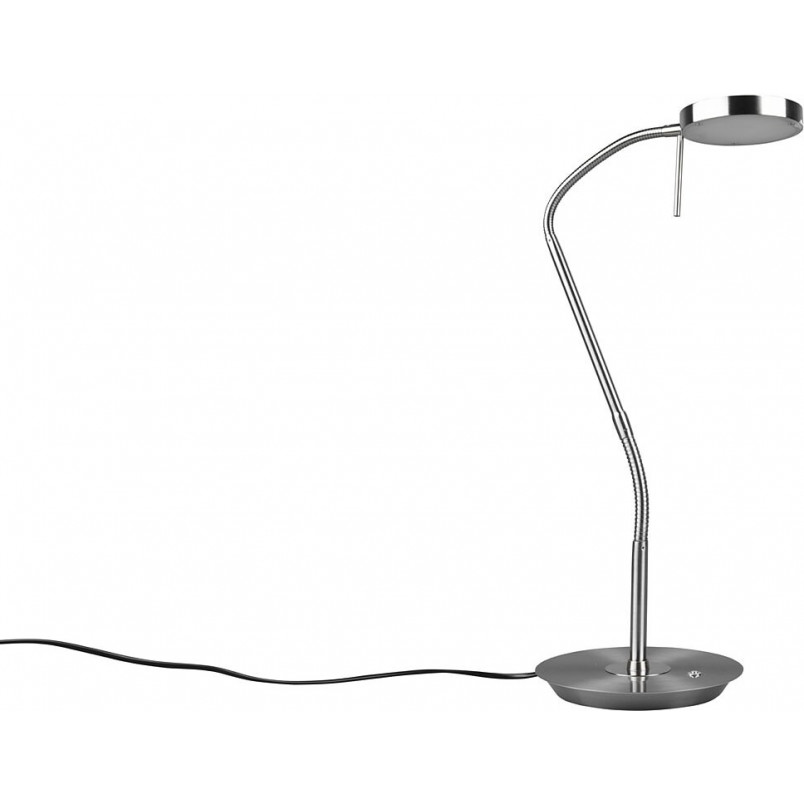 Lampa biurkowa Trio Monza - ściemniacz, nikiel | Kup teraz