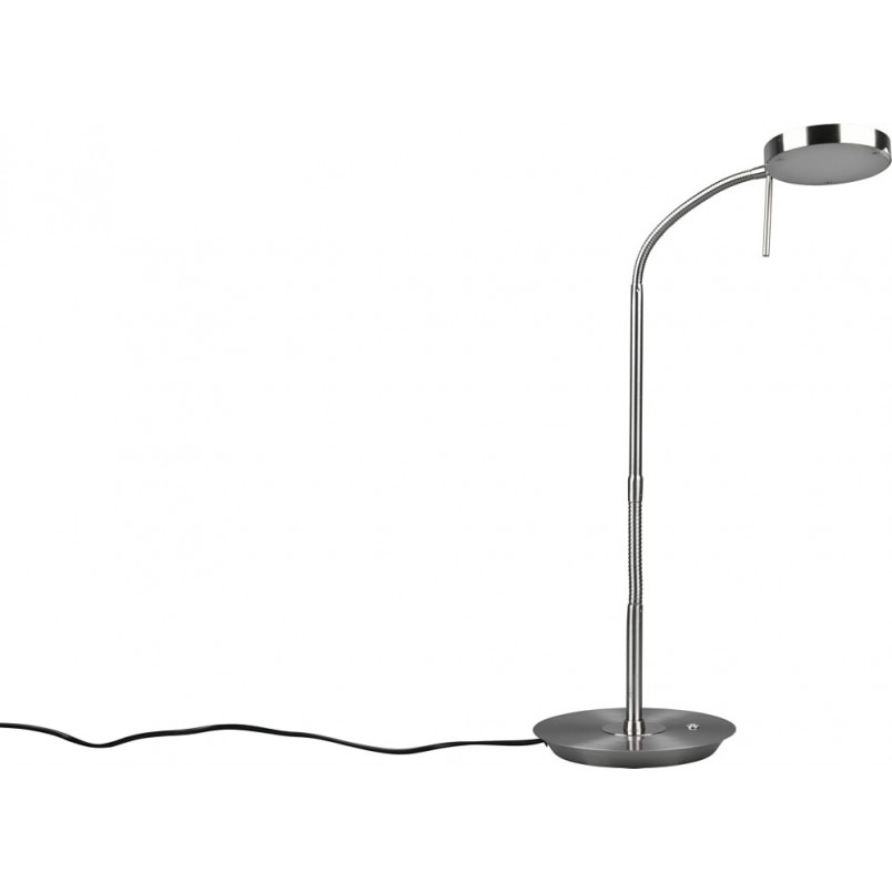 Lampa biurkowa Trio Monza - ściemniacz, nikiel | Kup teraz