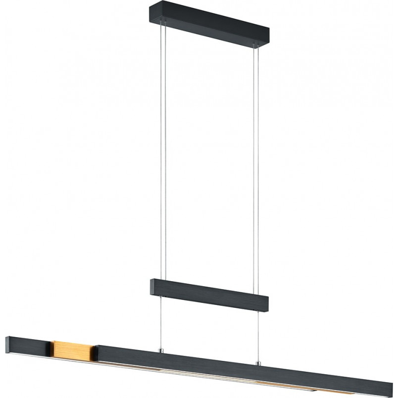 Lampa wisząca LED Trajan czarna 150cm - Trio | Nowoczesne oświetlenie