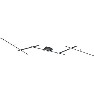 Lampa sufitowa nowoczesna z pilotem Arvin LED 245cm czarna Trio