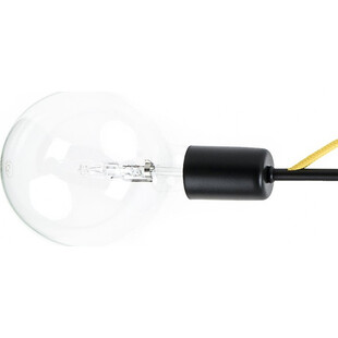 Lampa Sufitowa Loft Tubo | 2 Żarówki, Czarny + Żółty | Kolorowe Kable