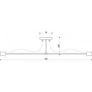 Lampa Sufitowa Loft Tubo | 2 Żarówki, Czarny + Żółty | Kolorowe Kable