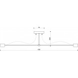 Lampa Sufitowa Loft Tubo | 2 Żarówki, Czarny + Żółty | Kolorowe Kable
