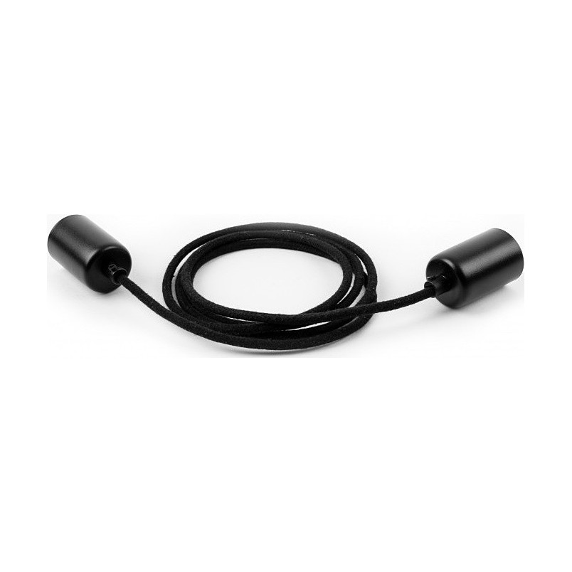 Lampa Wisząca Loft Metalowa Czarna - Kolorowe Kable