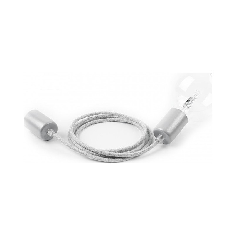 Lampa wisząca Loft Metal Line - Srebrna, E27 | Kolorowe Kable