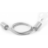 Lampa wisząca Loft Metal Line - Srebrna, E27 | Kolorowe Kable