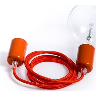 Lampa wisząca Loft Pomarańczowa - Kolorowe Kable