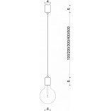 Lampa Wisząca Loft Metalowa Beżowa | Kolorowe Kable