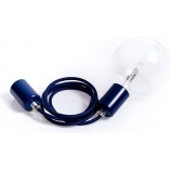 Lampa Wisząca Loft Metalowa Niebieska | Kolorowe Kable