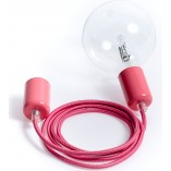 Lampa Wisząca Loft Różowa Piwonia | Kolorowe Kable