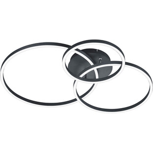 Plafon nowoczesny ze ściemniaczem Winona LED 78cm czarny Trio