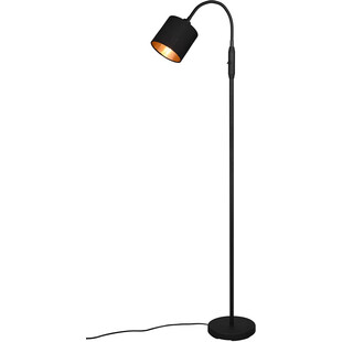 Lampa podłogowa z abażurem Tommy czarny / złoty Reality