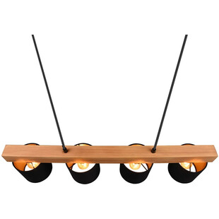 Lampa Wisząca Skandynawska Cameron IV | Czarna i Złota
