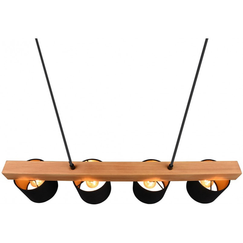 Lampa Wisząca Skandynawska Cameron IV | Czarna i Złota