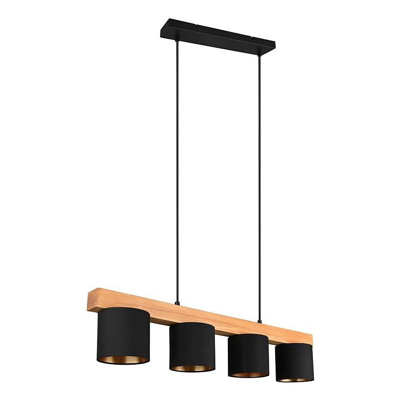 Lampa Wisząca Skandynawska Cameron IV | Czarna i Złota