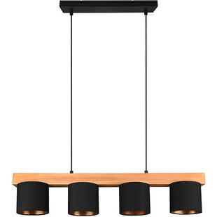 Lampa Wisząca Skandynawska Cameron IV | Czarna i Złota