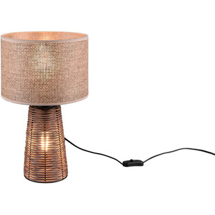Lampa stołowa rustykalna Straw brązowa - Reality | Odkryj ciepło i styl