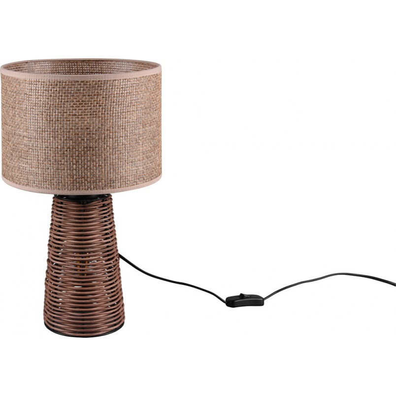 Lampa stołowa rustykalna Straw brązowa - Reality | Odkryj ciepło i styl