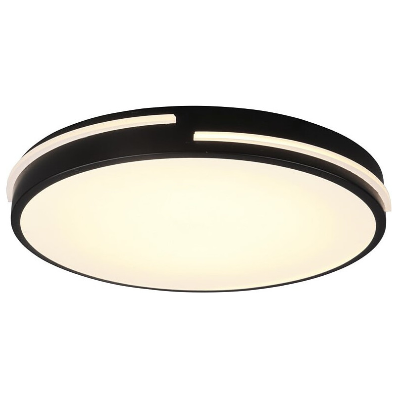 Plafon LED czarny z pilotem | Reality Tacoma 40cm