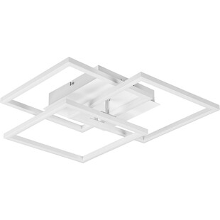 Plafon kwadratowy z pilotem i ściemniaczem Mobile LED 39cm biały Reality