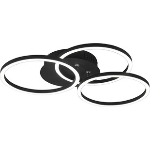 Plafon nowoczesny z pilotem i ściemniaczem Circle 43cm LED czarny Reality