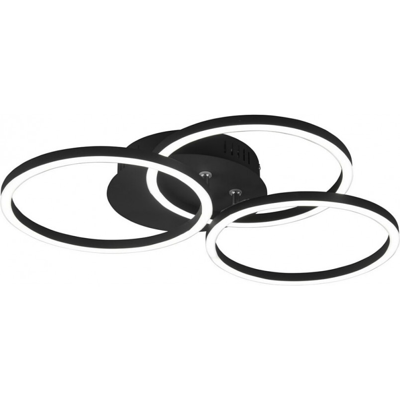 Plafon LED Circle czarny z pilotem | Reality
