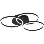 Plafon LED Circle czarny z pilotem | Reality