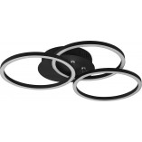 Plafon LED Circle czarny z pilotem | Reality