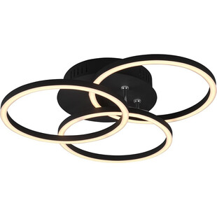 Plafon LED Circle czarny z pilotem | Reality
