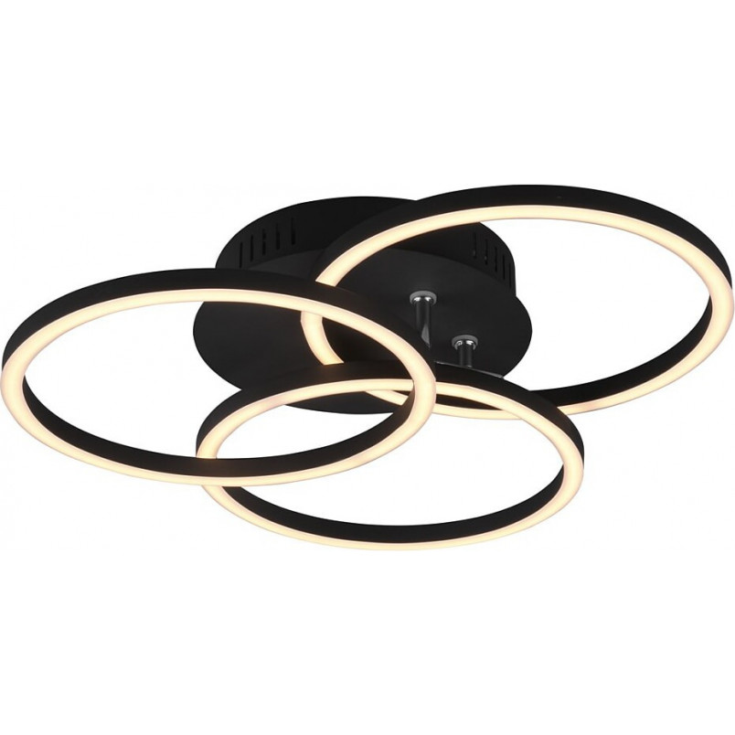 Plafon LED Circle czarny z pilotem | Reality