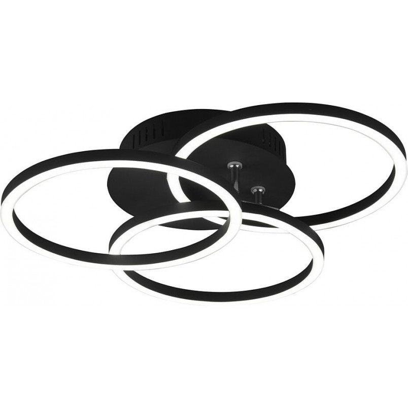 Plafon LED Circle czarny z pilotem | Reality