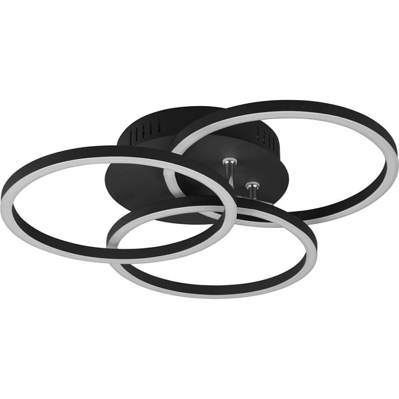 Plafon LED Circle czarny z pilotem | Reality