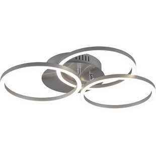 Plafon nowoczesny z pilotem i ściemniaczem Circle 43cm LED nikiel Reality