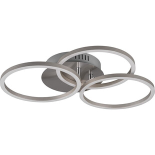 Plafon nowoczesny z pilotem i ściemniaczem Circle 43cm LED nikiel Reality