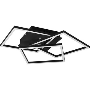 Plafon LED czarny z pilotem Reality | Nowoczesne oświetlenie
