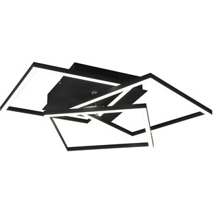 Plafon LED czarny z pilotem Reality | Nowoczesne oświetlenie