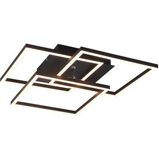 Plafon LED czarny z pilotem Reality | Nowoczesne oświetlenie