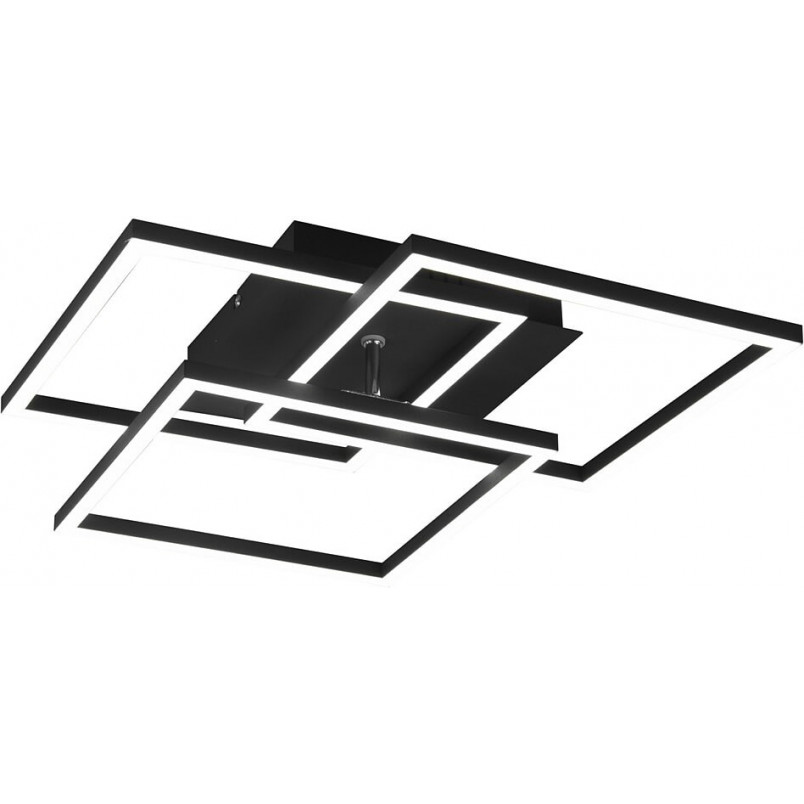Plafon LED czarny z pilotem Reality | Nowoczesne oświetlenie
