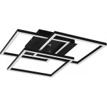 Plafon LED czarny z pilotem Reality | Nowoczesne oświetlenie