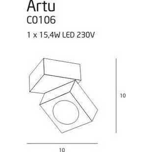 Reflektor sufitowy Artu biały - nowoczesne oświetlenie MaxLight