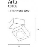 Reflektor sufitowy Artu biały - nowoczesne oświetlenie MaxLight