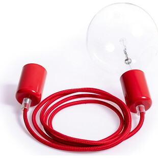 Lampa Wisząca Loft Czerwona - Kolorowe Kable | E27