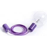 Lampa Wisząca Loft Fioletowa | Kolorowe Kable